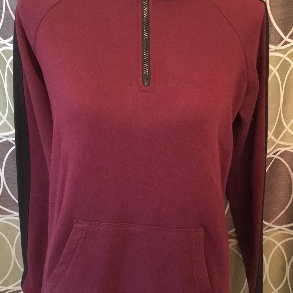 PINK Victoria's Secret Maroon 1/4 Zip - Small - Picture 2 of 8